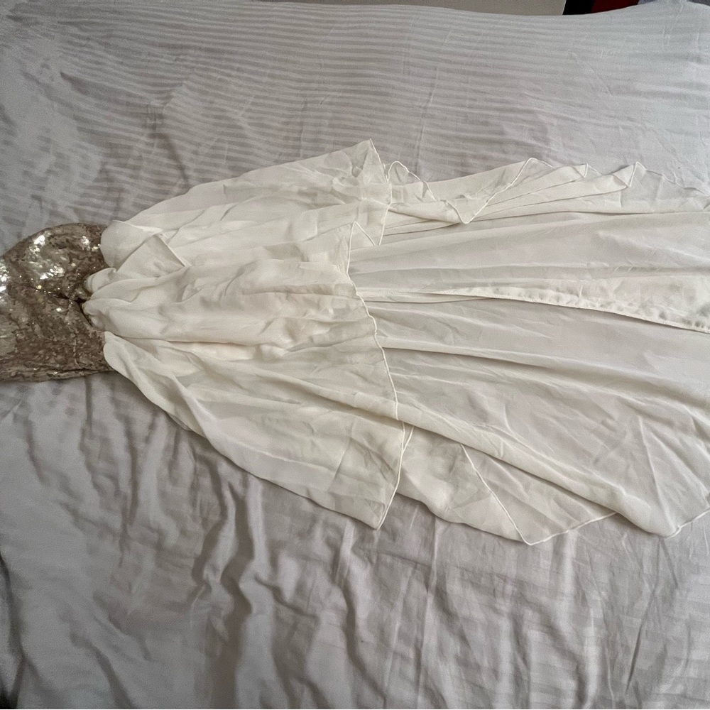 Golden Embellished Tube Gown Dress - Picture 6 of 13